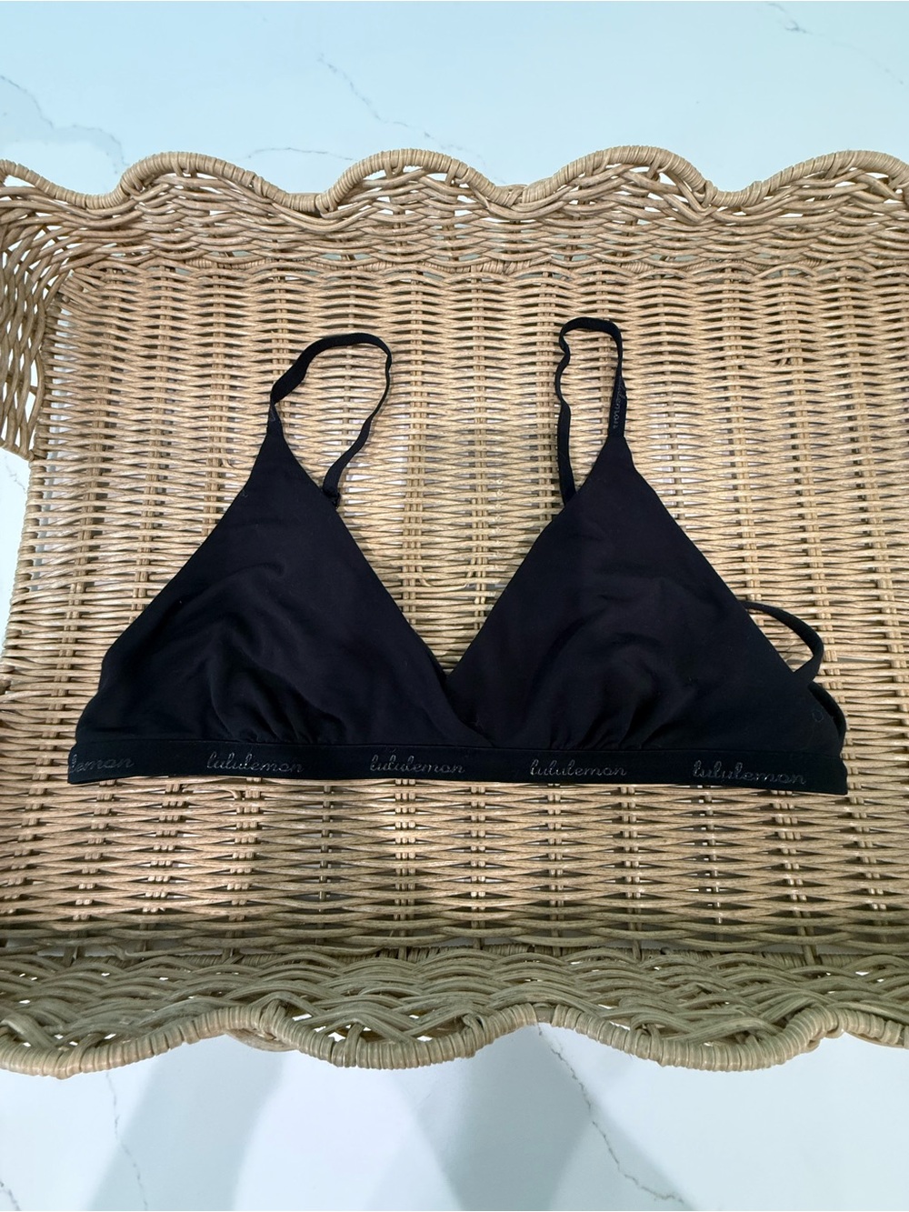 lululemon athletica Black Triangle Bralette with Thin Straps